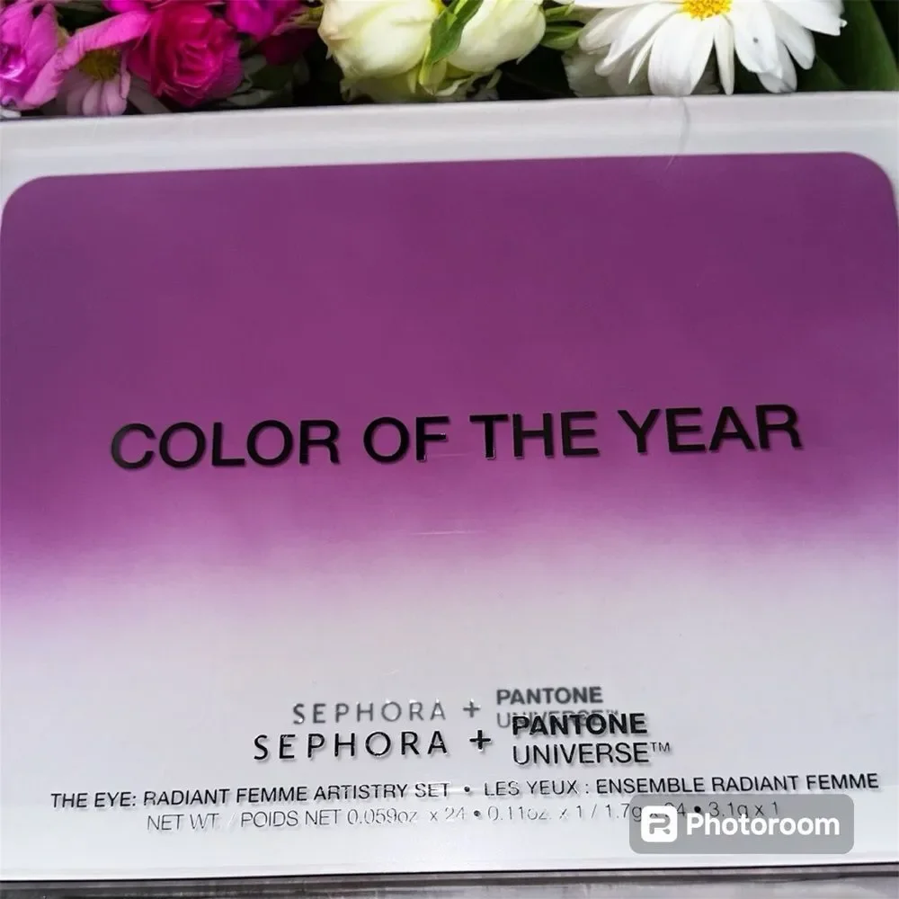 NIB SEPHORA PANTONE Color of the Year EYESHADOW PALETTE Radiant Orchid Ltd Ed!